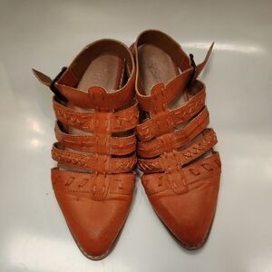 Mi.iM Red Leather Sandals